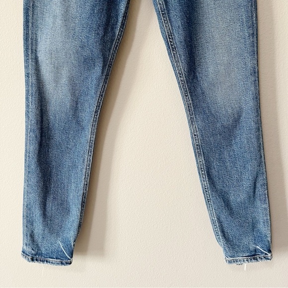 AGOLDE Nico High Rise Slim Foot Jean Straight Leg Betray Wash Size 25 Distressed - Picture 7 of 14